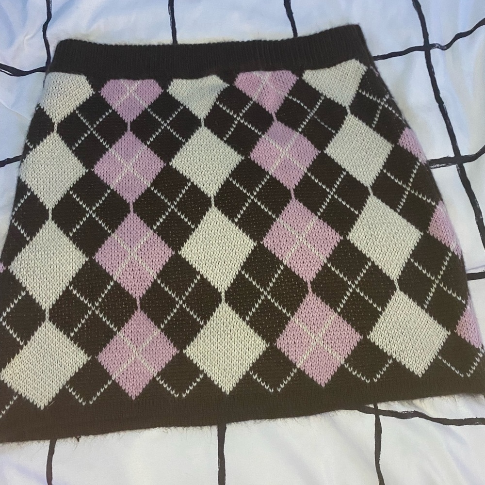 Plaid brown skirt